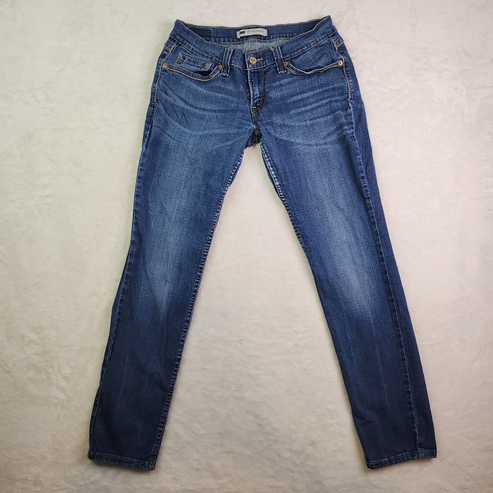 Levis 524 Too Superlow Jeans Womens 9M 29x30 Medium Wash Slim Straight Leg Denim